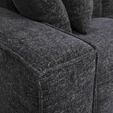 Mindy 115" Performance Chenille Basketweave Modular Sofa