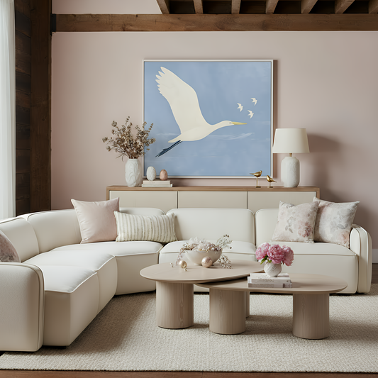 Travie 5-Piece Sand Upcycled Performance Linen Modular Large L-Sectional