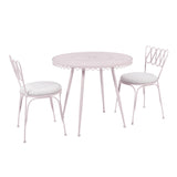 Erica 34" Wrought Iron Outdoor Round Cafe Table
