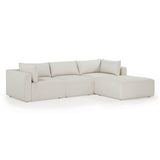 Hangover 4-Piece Cream Performance Fabric Outdoor Modular Sectional