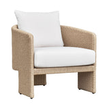 Alexa Rattan Performance Fabric Outdoor Accent Chair