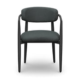 Annika Textured Contract-Grade Fabric Outdoor Dining Arm Chair