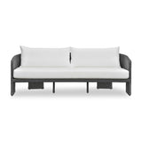 Alexa 80" Rattan Performance Fabric Outdoor Sofa