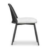 Alexa Rattan Performance Fabric Dining Chair