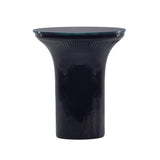 Cassandra Glass Flared Side Table