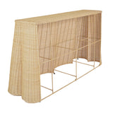 Egan 55" Natural Rattan Console Table