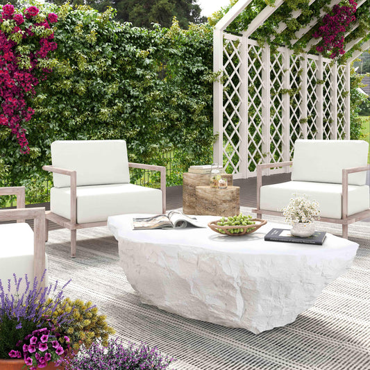 Crag 56" Concrete Indoor / Outdoor Coffee Table