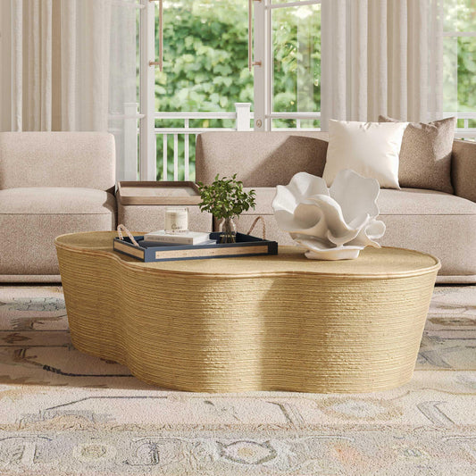 Slab 60" Natural Seagrass Coffee Table