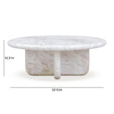 Juju 2-Piece Faux Marble Indoor/Outdoor Nesting Coffee Table Set
