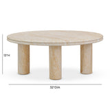 Amora 2-Piece Faux Travertine Indoor/Outdoor Nesting Accent Table Set
