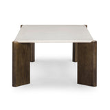 Restis 52" Cream Quartz Rectangular Coffee Table