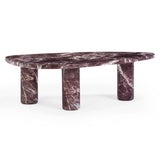 Libby Faux Red Levanto Marble Indoor/Outdoor Coffee Table (36"-48")