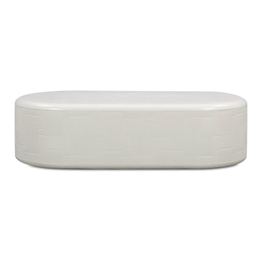 Suraya 55" Indoor/Outdoor Concrete Rounded Coffee Table