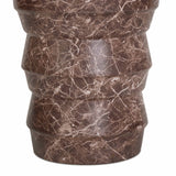Ayon Faux Red Levanto Marble Indoor/Outdoor Concrete Side Table