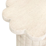 Blossom Washed Faux Travertine Indoor/Outdoor Concrete Side Table