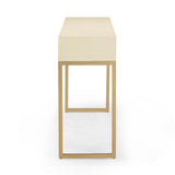 Pesce 59" Faux Shagreen 3-Drawer Console Table