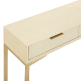Pesce 59" Faux Shagreen 3-Drawer Console Table