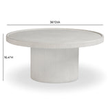 Darcy 36" Concrete Indoor/Outdoor Round Coffee Table