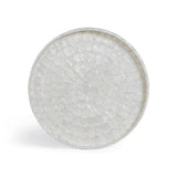 Coast Pearl White Seashell Round Side Table
