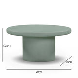 Jade Concrete Indoor/Outdoor Coffee Table (28"-34")