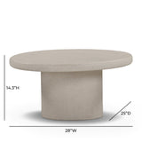 Jade Concrete Indoor/Outdoor Coffee Table (28"-34")