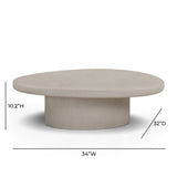 Jade Concrete Indoor/Outdoor Coffee Table (28"-34")
