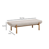 Julianna 56" Textured Performance Fabric Bench