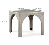 Tomlin Performance Chenille Game Table and Two Ottomans Set
