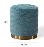 Opal Performance Velvet Ottoman