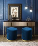 Opal Performance Velvet Ottoman