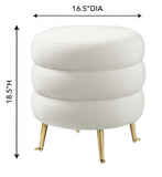 Ladder Velvet Ottoman