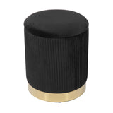 Zoe Performance Velvet Storage Ottoman