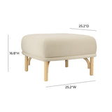 Desiree Performance Velvet Ottoman