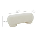 Mara 43" Performance Vegan Shearling Ottoman