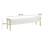 Ines 67" Textured Performance Velvet Bench