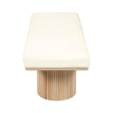 Sagano 48" White Dyed-Yarn Bench
