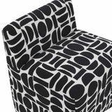 Pippa Geometric Performance Jacquard Weave Accent Stool