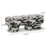 Lena 47" Performance Jacquard Bench