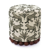 Dex Leopard Performance Jacquard Ottoman