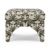 Raji Leopard Performance Jacquard Ottoman