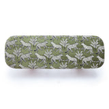 Ollie 48" Olive Green Leopard Performance Jacquard Bench