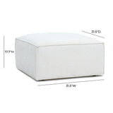 Mindy Performance Chenille Basketweave Ottoman
