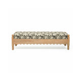 Thelma 56" Leopard Performance Jacquard Fabric Bench