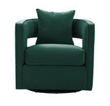 Kennedy Performance Velvet Swivel Accent Chair