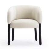 Foxy Cream Performance Basketweave Chenille Accent Chair