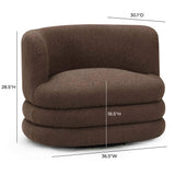 Astor Heavy Performance Boucle Swivel Hotel Lounge Chair