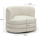 Astor Performance Faux Mohair Swivel Hotel Lounge Chair