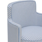Passe Striped Linen Swivel Accent Chair