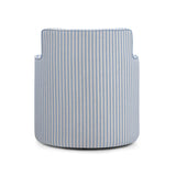 Passe Striped Linen Swivel Accent Chair