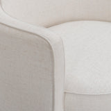 Passe Cream Upcycled Performance Linen Swivel Accent Chair